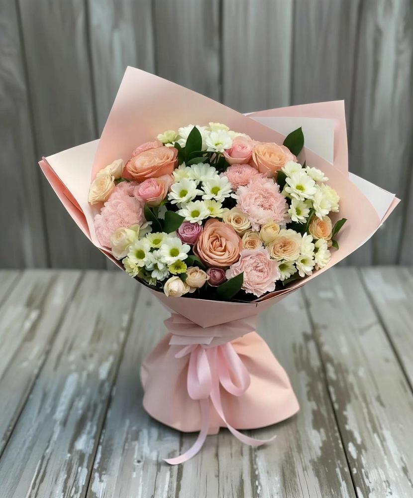 Букет цветов из: Гвоздики, Розы и Хризантемы в Архиповском