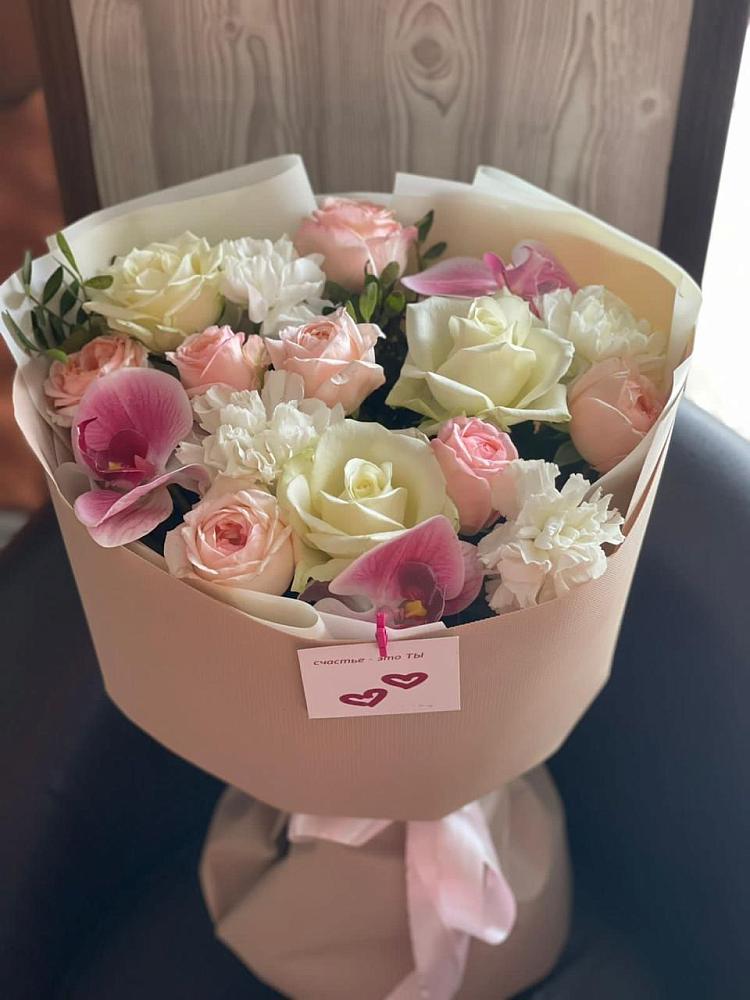 Букет цветов из: Орхидеи, Розы и Гвоздики в Архиповском