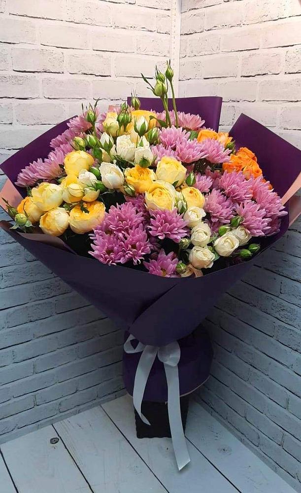Букет цветов из: Хризантемы и Розы в Архиповском