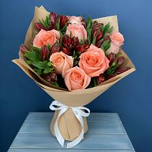 Букет цветов из:  Розы и Альстромерии в Архиповском