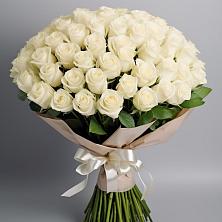 Букет 101 беля роза Белоснежка в Архиповском