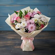 Букет цветов из:  Хризантемы, Альстромерии и Розы в Архиповском