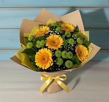 Букет цветов из:  Герберы и Хризантемы в Архиповском