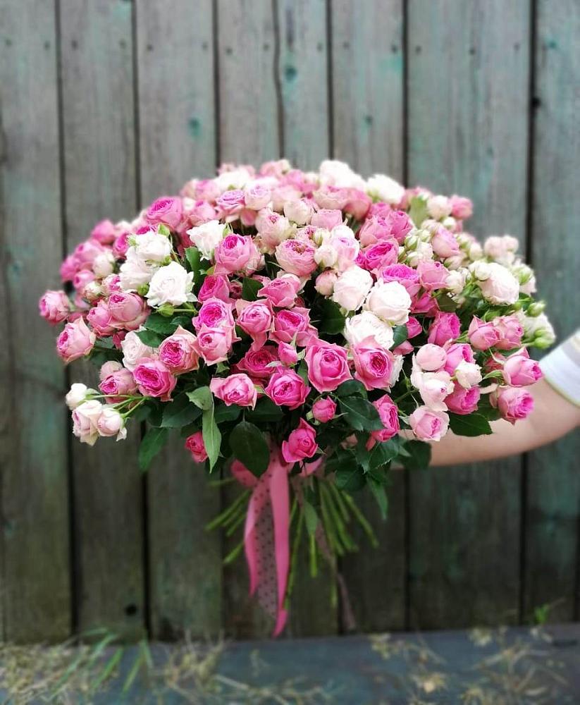 Букет Розовые кустовые розы Натали и Лав Лидия в Архиповском