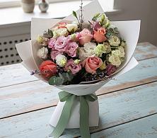 Букет цветов из:  Розы, Лизиантусы и Гвоздики #REPLACE_PRED# Архиповском